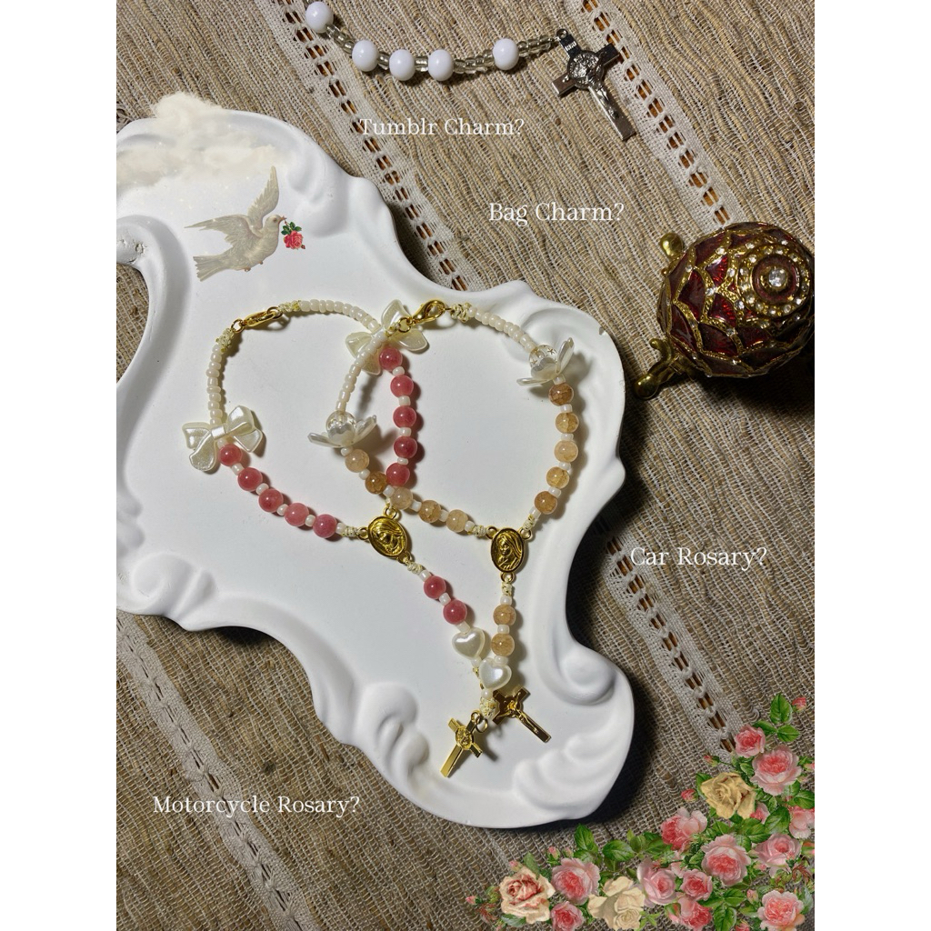 Rosario 3 in 1 | Rosario Mobil | Rosario Motor | Charm Bag Rosario | Rosario Handmade | Gantungan Mo
