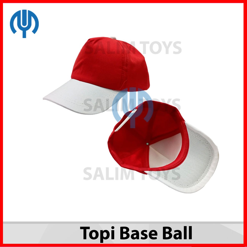 TOPI POLOS BASEBALL MUSIM PANAS ANAK PEREMPUAN LAKI MERAH PUTIH