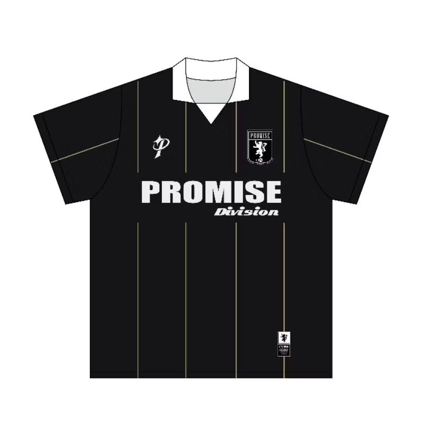 PROMISE Jersey Vintage Oversize BLACK Salur Boxy Promise Unisex Jumbo Big Size Skena Pria Wanita Tsh