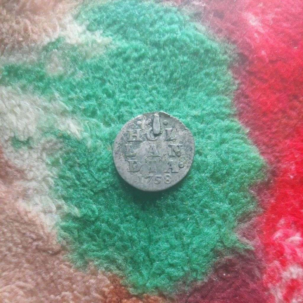 Koin perak Holandia 1758 asli