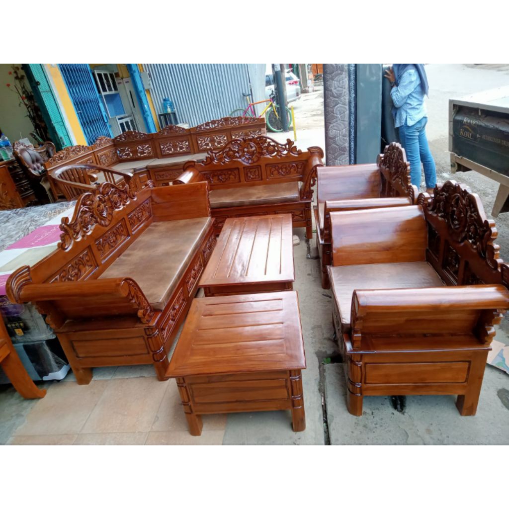 Kursi Tamu jati Madura Kerang / Madura MatahariJati Jepara