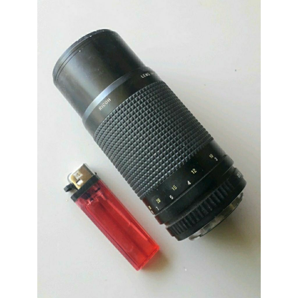 Lensa Tele Ricoh XR Rikenon 1:4 200mm Kondisi Bekas Pemakaian