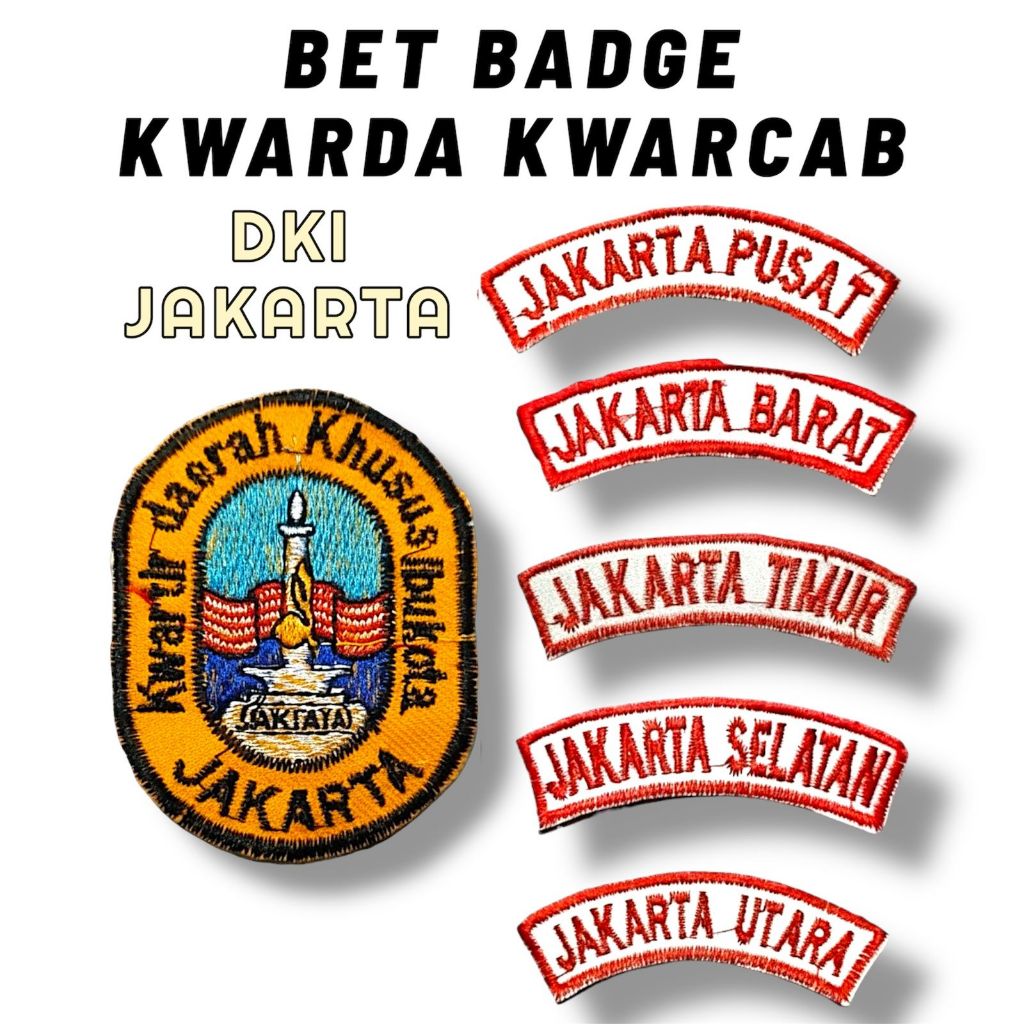 Bet Bordir Pramuka Kwarcab Kwarda DKI Jakarta – Badge Seragam Resmi Pramuka