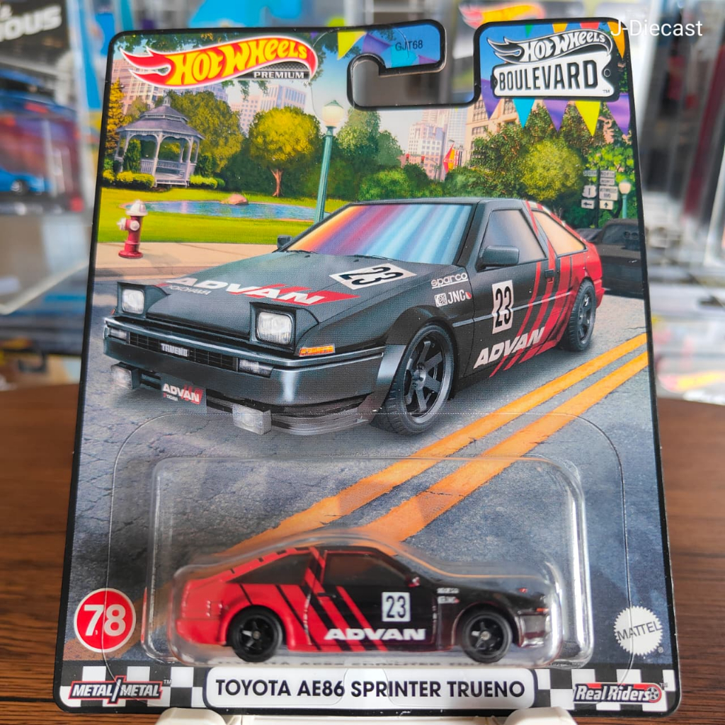 Hotwheels Premium Toyota AE 86 Sprinter Trueno Advan Japan Sticker  [Free Protector]