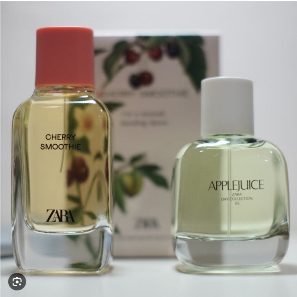 Parfum(paket2botol) Zara Cherry Smoothie 100ml & Zara Applejuice 90ml women (original reject no box 