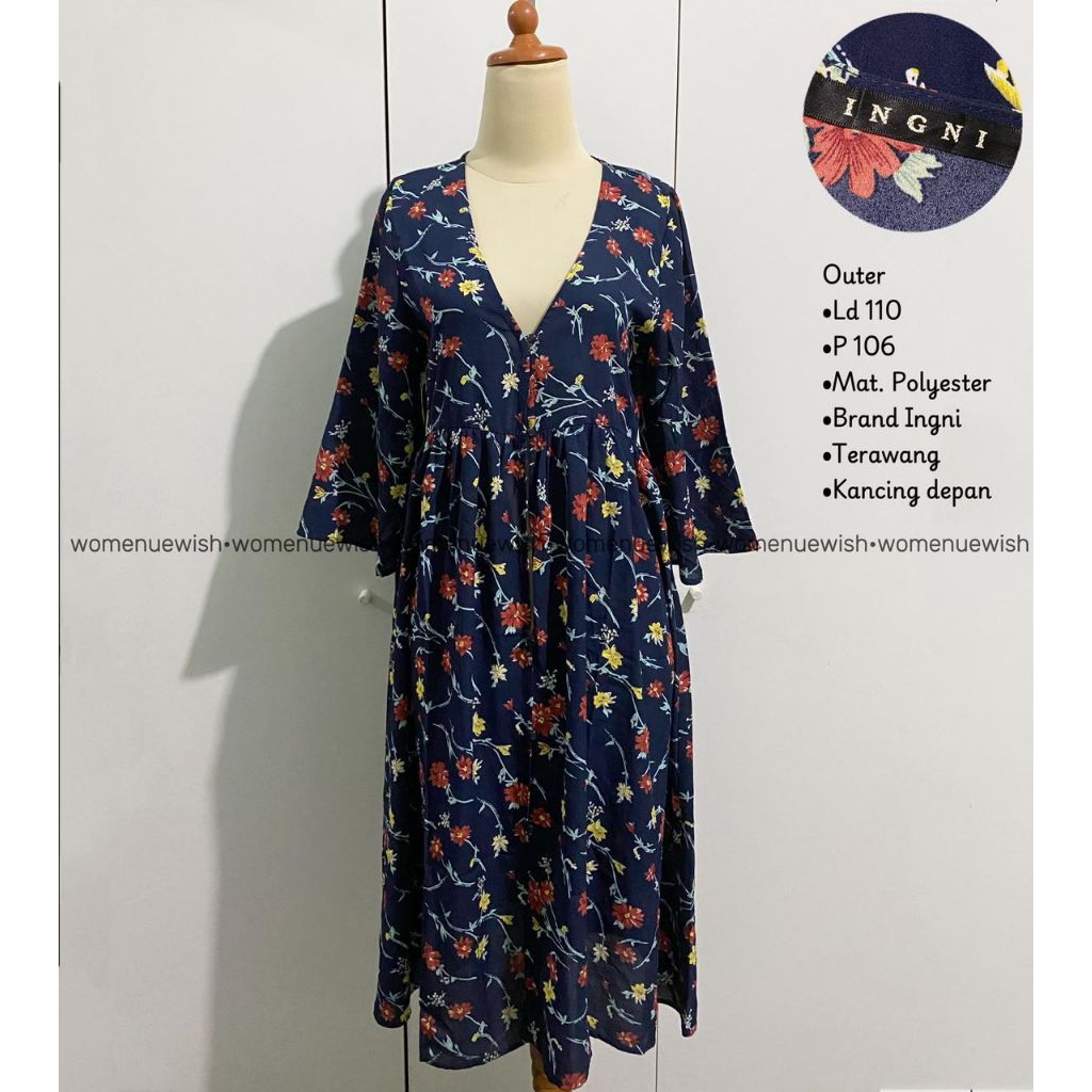 INGNI Midi Outer Floral Navy