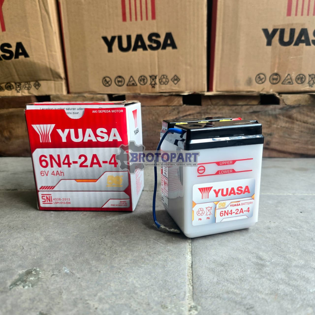 Aki Motor Honda Win 100 Original Yuasa 6N4-2A-4 6v 4Ah