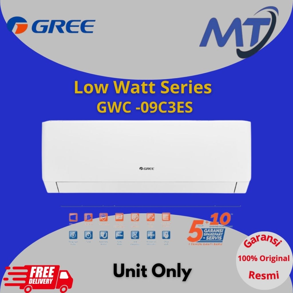 AC GREE LOW WATT 1 PK GWC-09C3ES