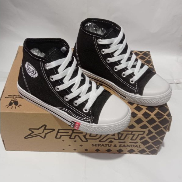 Sepatu sekolah sneakers skate warrior NB both high hitam putih anak laki-laki & perempuan blackwhite