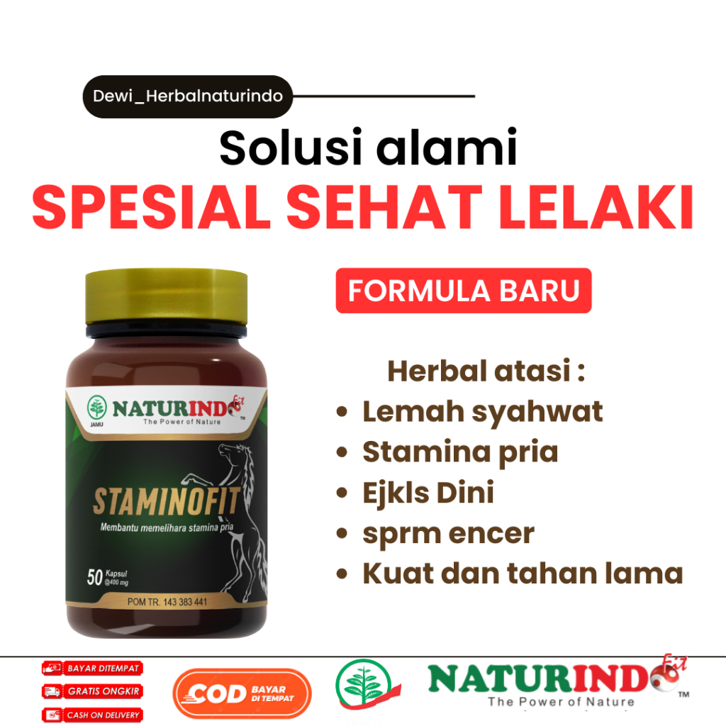 Staminofit Naturindo Suplemen Pria Dewasa Membantu Memelihara Stamina Pria