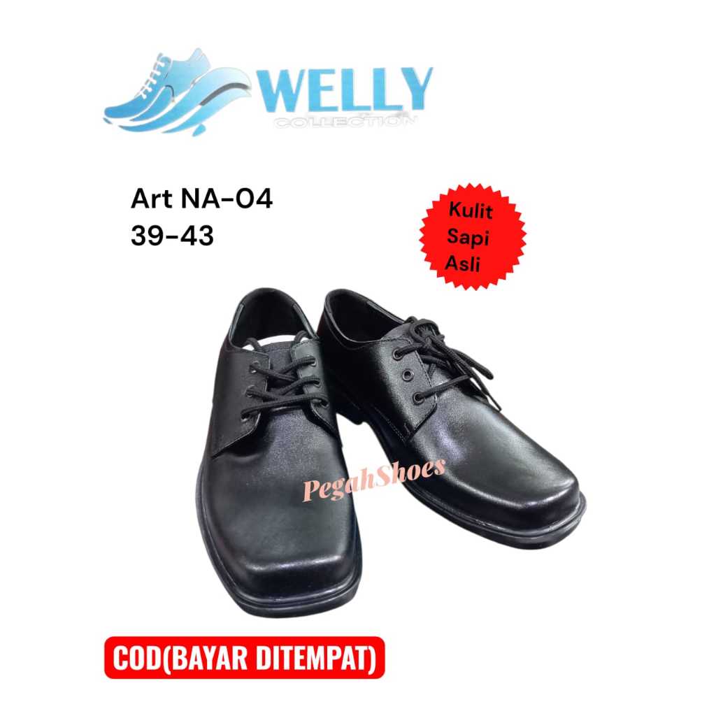 Welly Sepatu Pansus Pria Dewasa Bahan kulit Sapi Asli Original