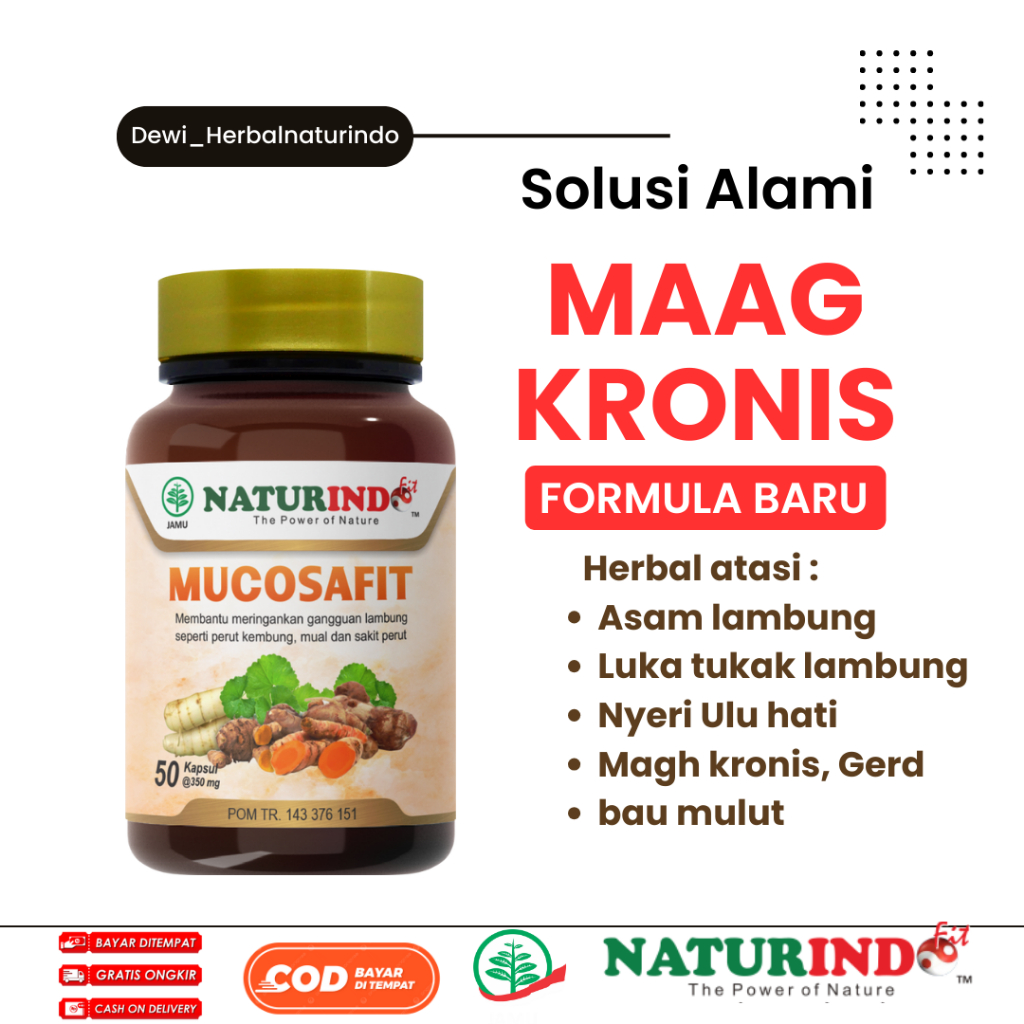 Mucosafit Naturindo Herbal Atasi Lambung & Pencernaan