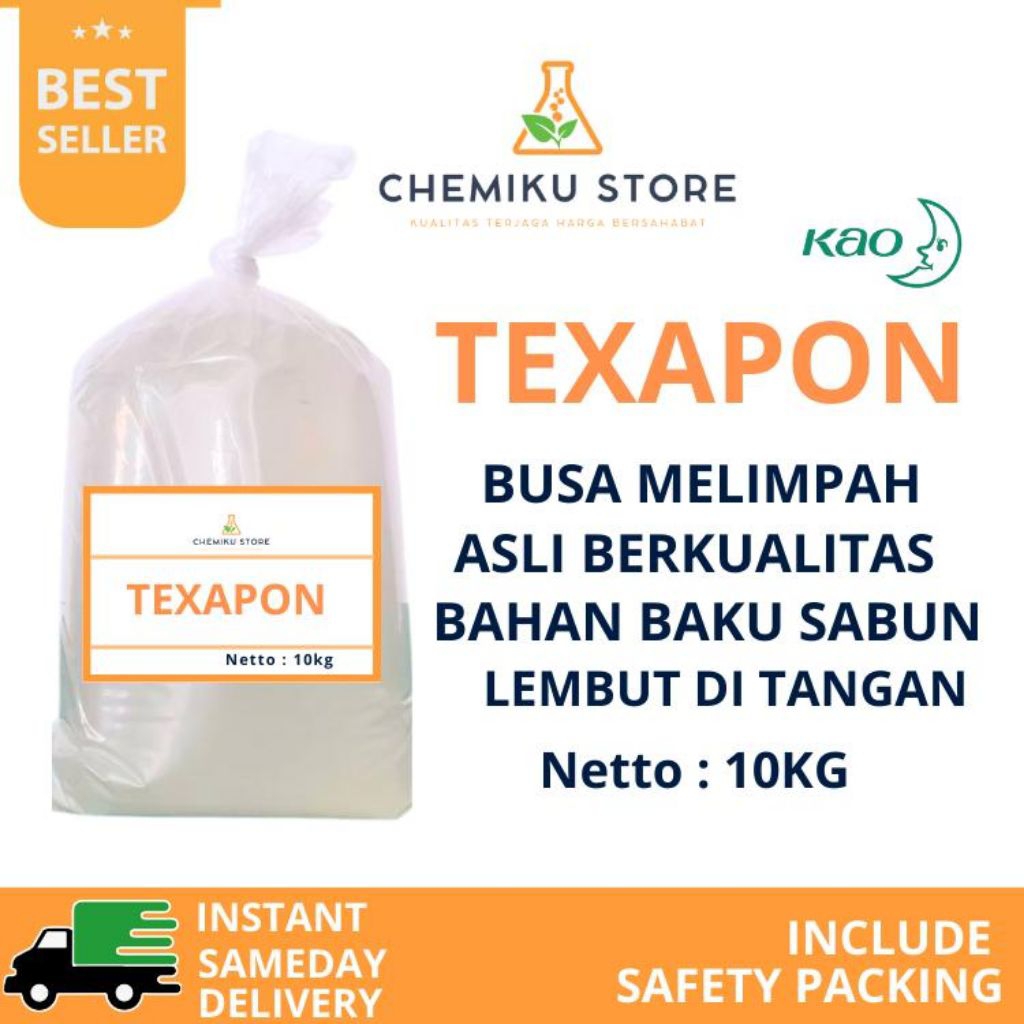 texapon n270 kao 10kg / teksapon kao 10kg / texapon kao 10kg / bahan buat sabun brand kao 10kg / tex