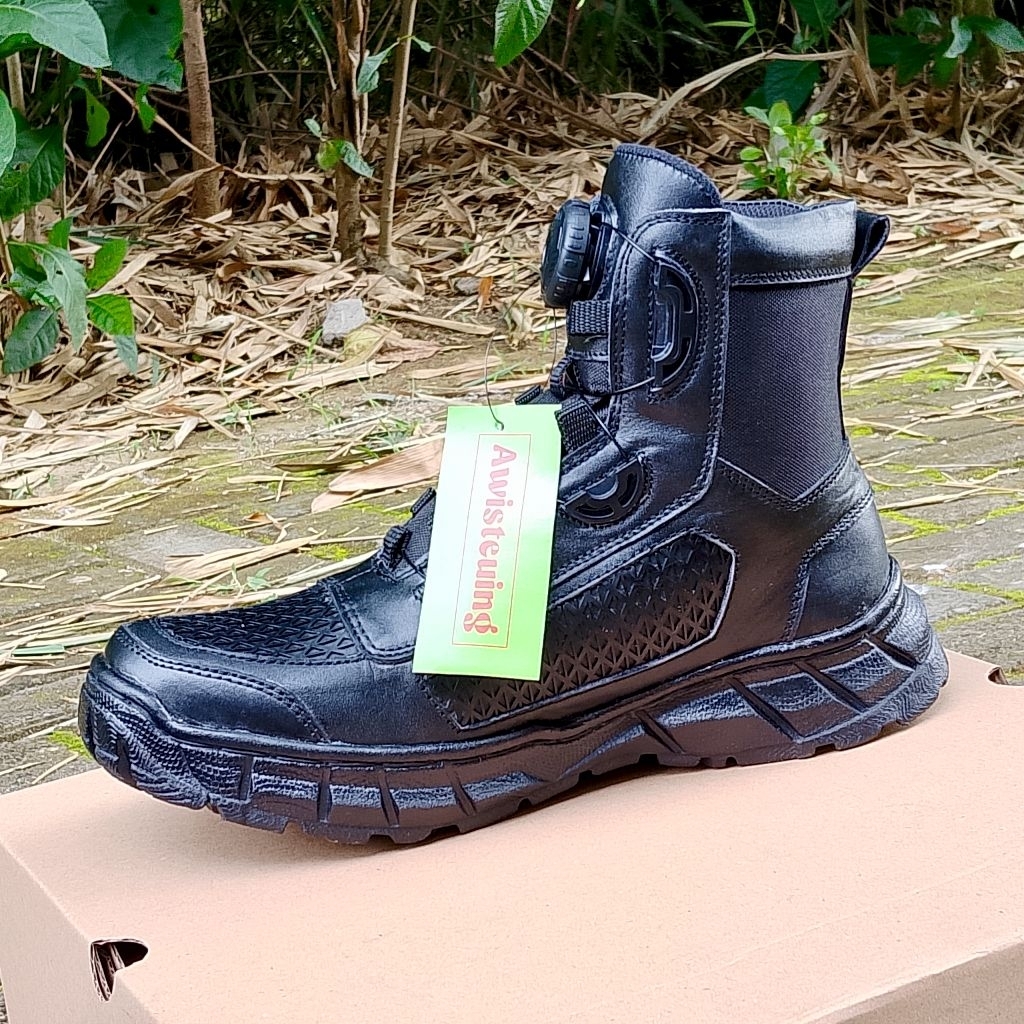 awisteuing sepatu PDL PDH sarangtawon Paspampres TNI polri outdoor kulit tactical boots