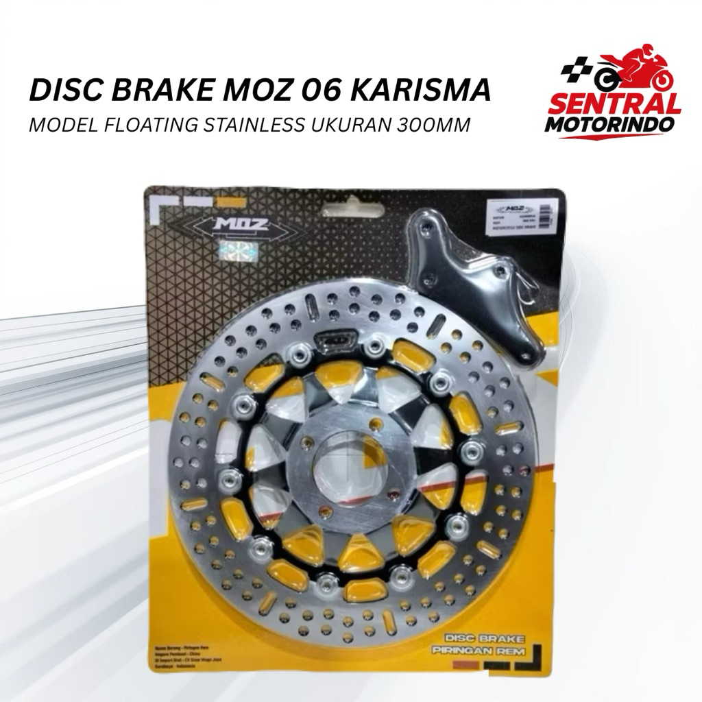 Piringan Cakram Depan Karisma MOZ 06 Floating Stainless 300mm Original