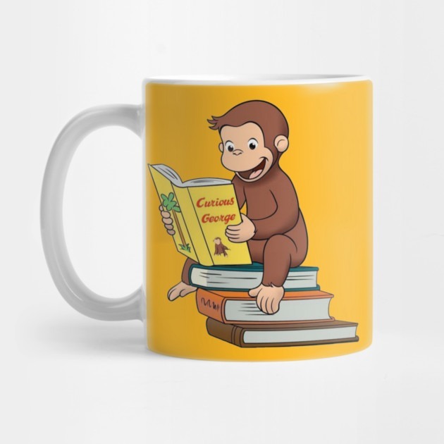 George reads a book - Curious George - Mug