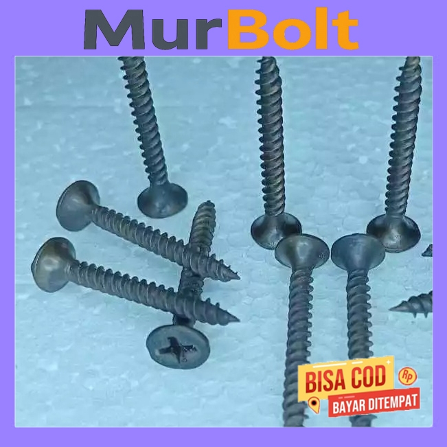 SEKRUP GIPSUM ISI 150PCS UKURAN 3 CM 4 CM 6X1 1/2 & 6X1 1/4 GYPSUM / DRYWALL SCREW SCRUP GYPSUM 3 CM