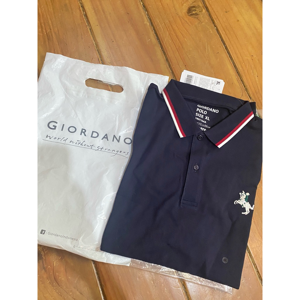 giordano polo mini lion navy (ori & new)
