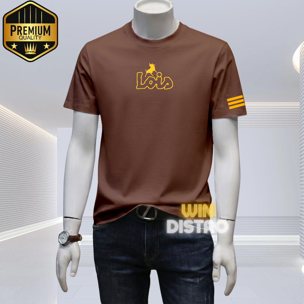 Kaos Pria Distro Original Lois Gold T-Shirt Lengan Pendek | Baju Katun Kaos Premium Pria