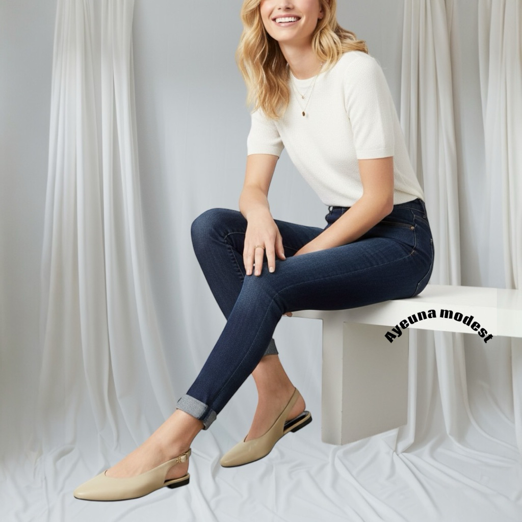 Massimo Dutti Woman’s Leather Flats Shoes Original New - Size 36