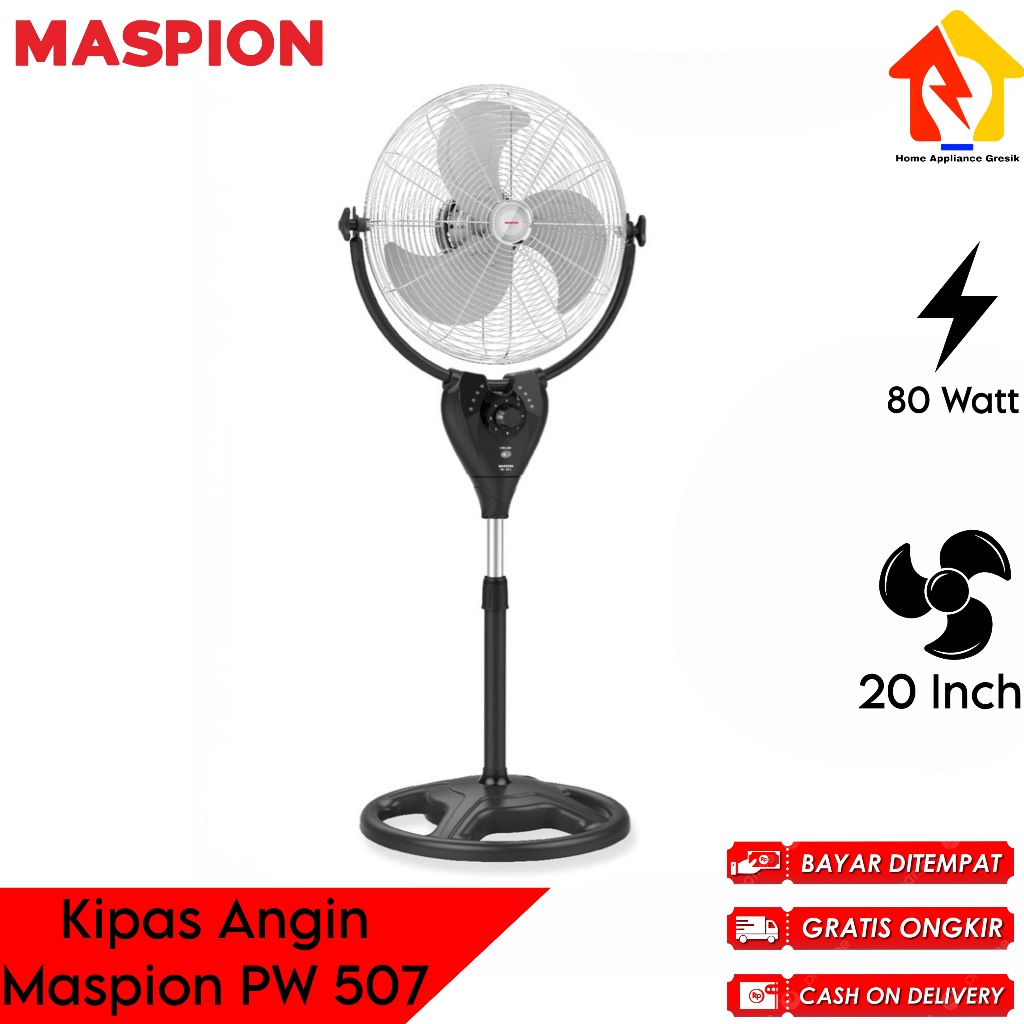Kipas Angin Power Fan Maspion PW 507 / Power Fan Maspion PW507 (20 Inch)