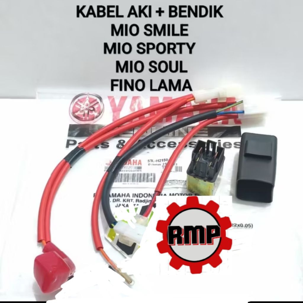 KABEL AKI POSITIF+BENDIK STATER  MIO SMILE MIO SPORTY FINO LAMA MIO SOUL KARBU