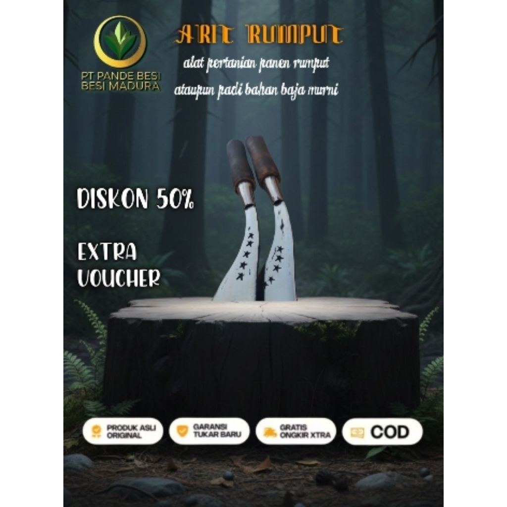 Original cod arit rumput cap bintang 5 asli Madura