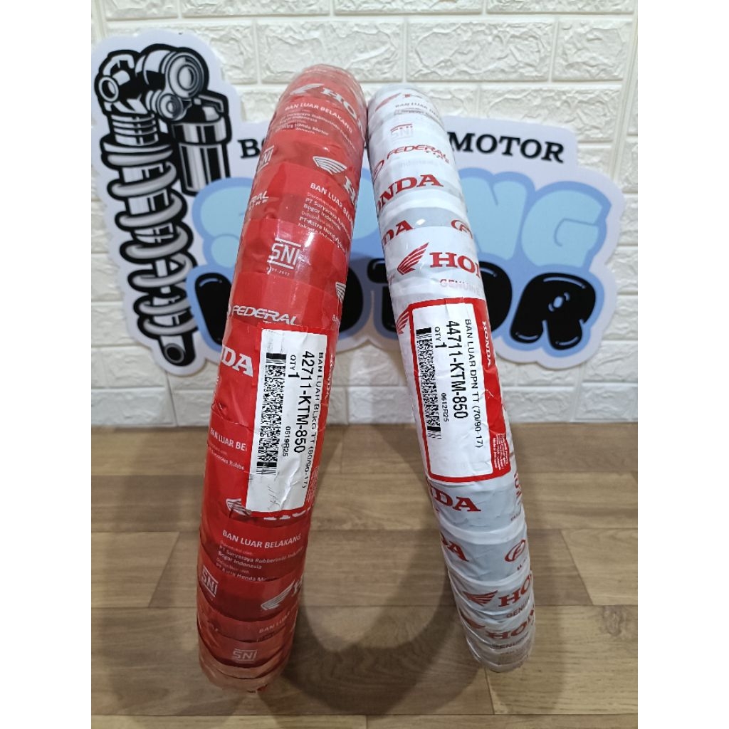 BAN LUAR AHM FEDERAL KTM TUBETYPE NON TUBELES 70/90 80/90 RING 17 SUPRA X 125 BLADE REVO ABSOLUTE KA