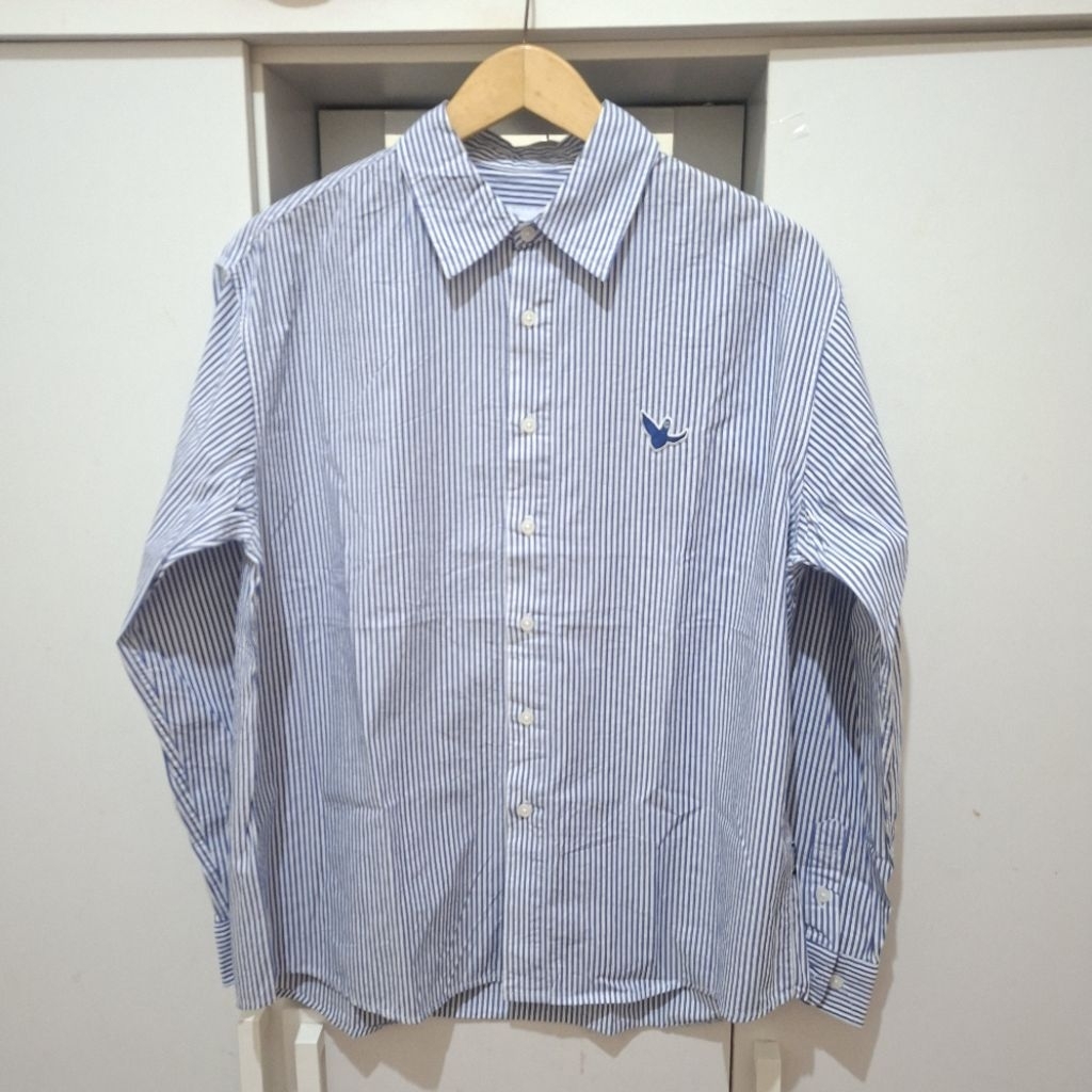 kemeja mark gonzales stripe blue