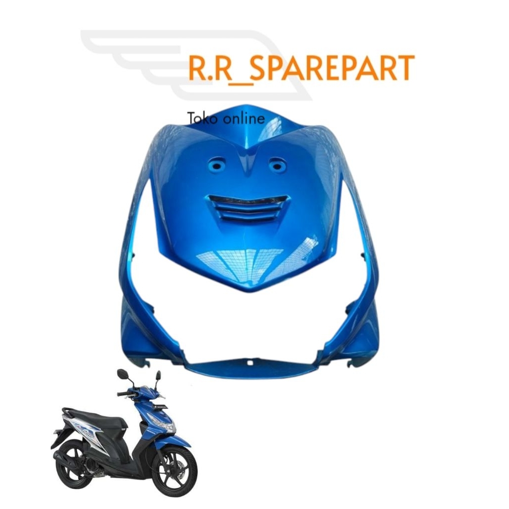 panel depan-tameng depan dasi beat karbu 2008-2012 warna biru langit/biru muda