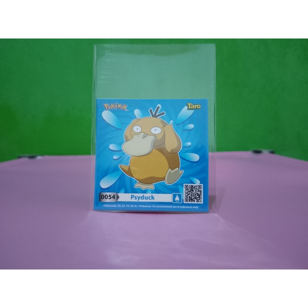 Stiker / Sticker TARO x POKEMON - PSYDUCK - Nintendo New Murah Retro Vintage Rare Koleksi Mainan Ana