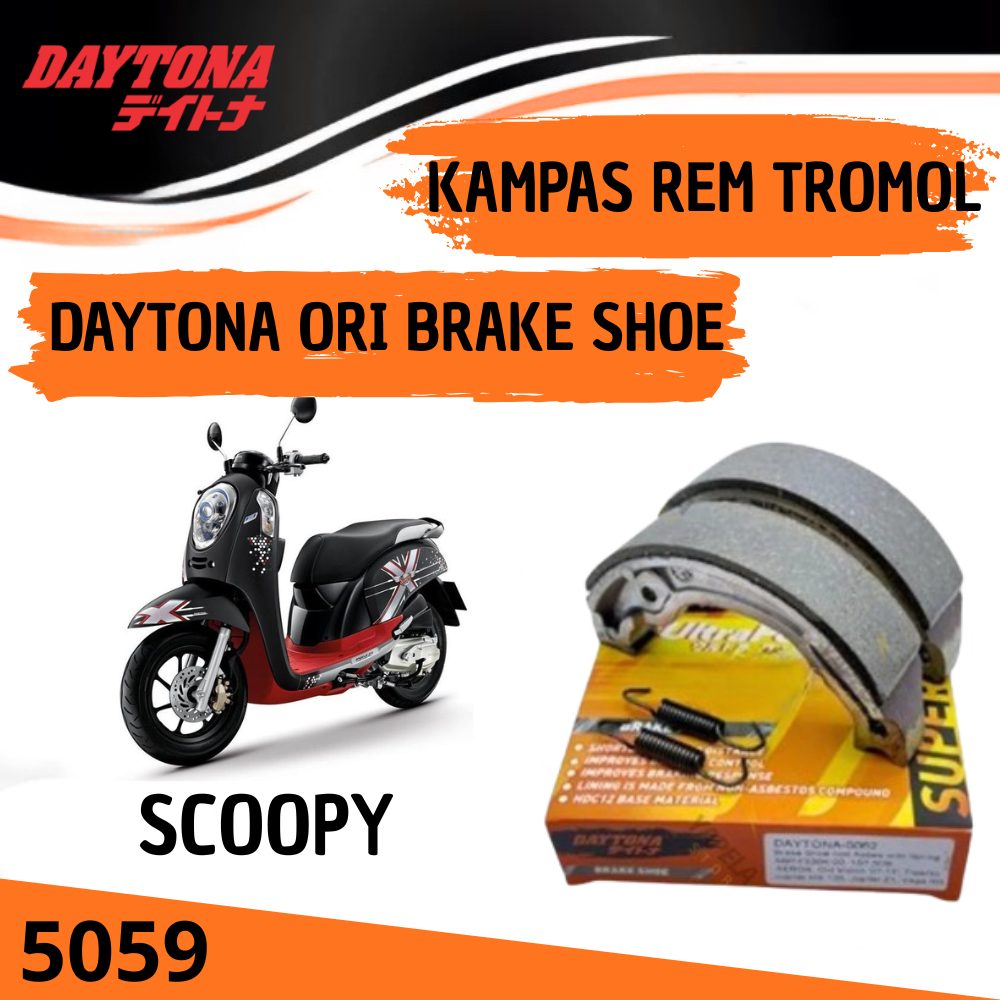 KAMPAS REM BELAKANG TROMOL DAYTONA SCOOPY ORIGINAL 5059