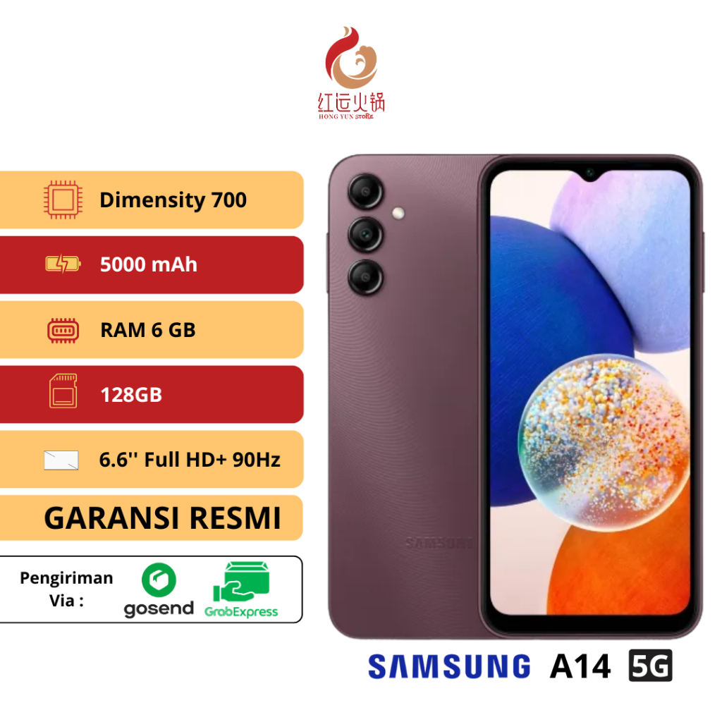 HP SAMSUNG A145G 6/128 GB - SAMSUNG A14 5G RAM 6GB ROM 126GB GARANSI