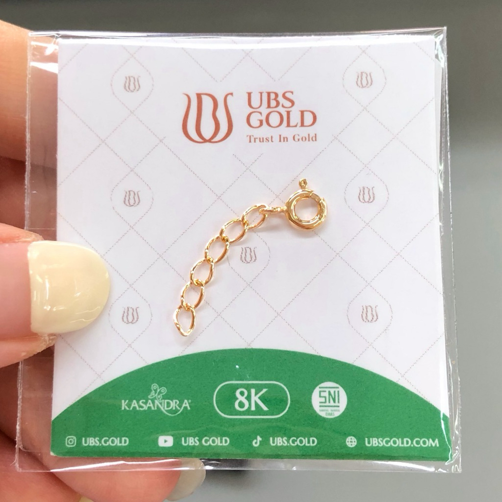 EV6- EXTENSION GELANG/KALUNG UBS 0.27GR KADAR 375 8K PANJANG 3CM