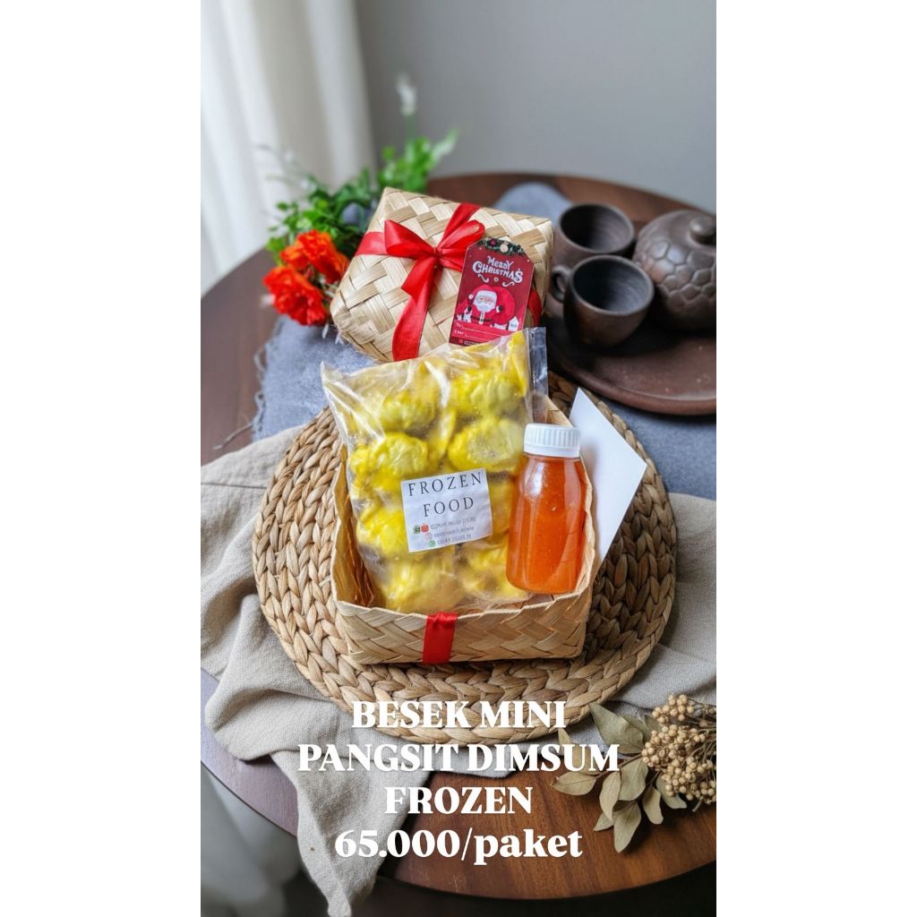 Besek Mini Pangsit Dimsum Hampers Christmas / Paket Natal - READY