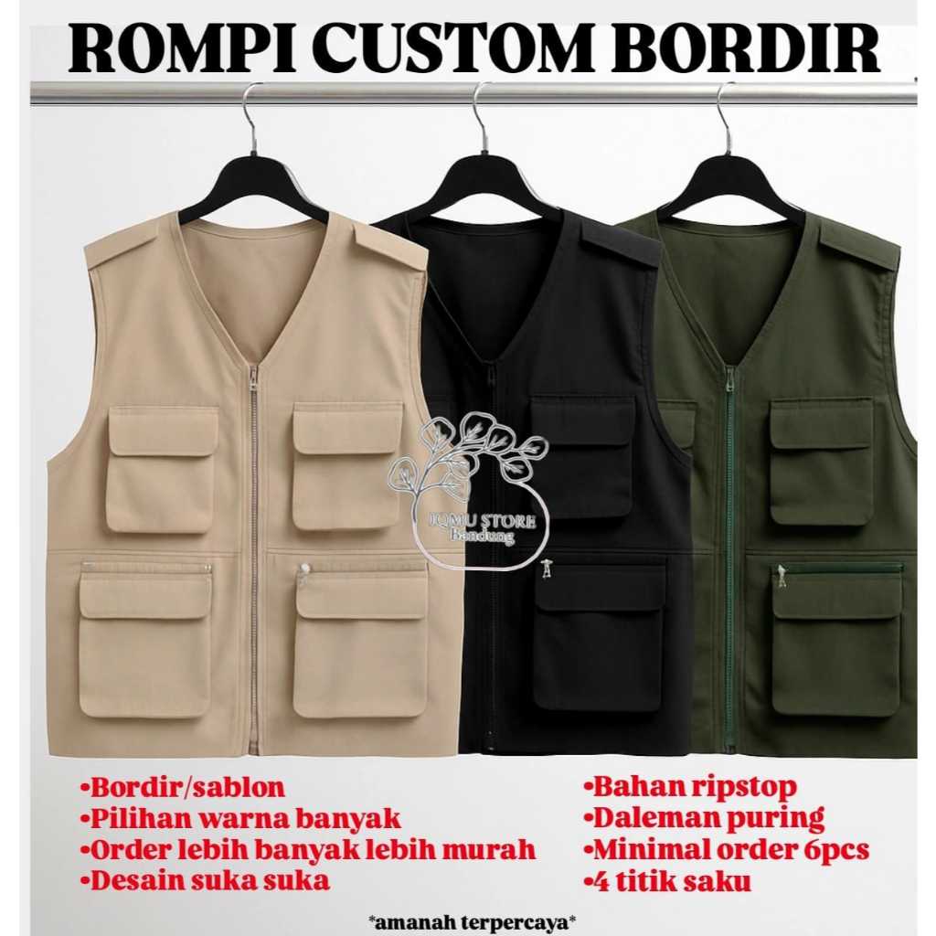 ROMPI KING LAPANGAN CUSTOM BORDIR - ROMPI KKN MANCING VEST MOTOR