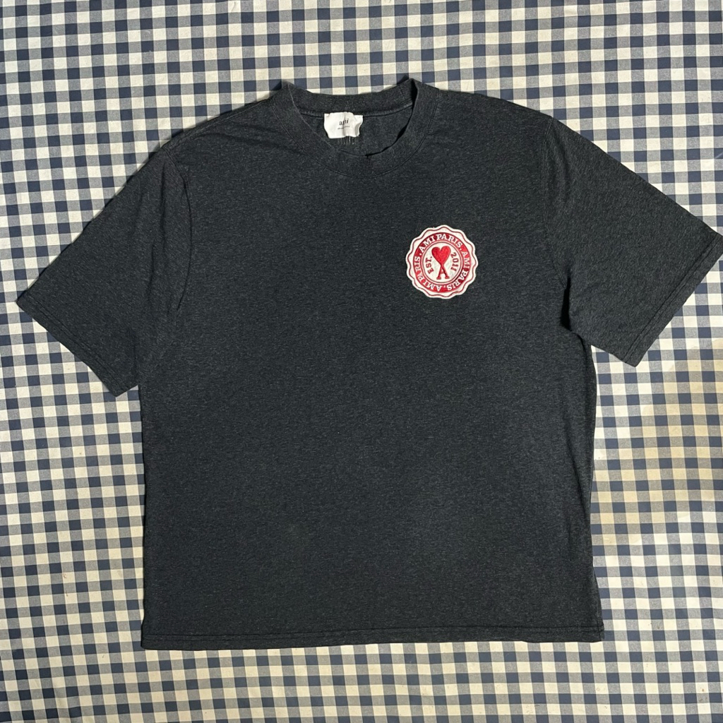 T-Shirt / Baju Kaos AMI PARIS original warna grey size L