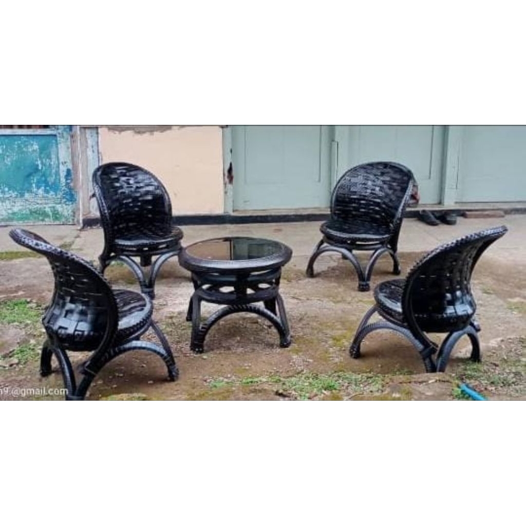 2 Kursi 1 Meja/ Kursi Taman/ Kursi Outdoor/ Kursi Cafe/ Kursi Pemancingan/ Kursi Antik/ Kursi Anti A