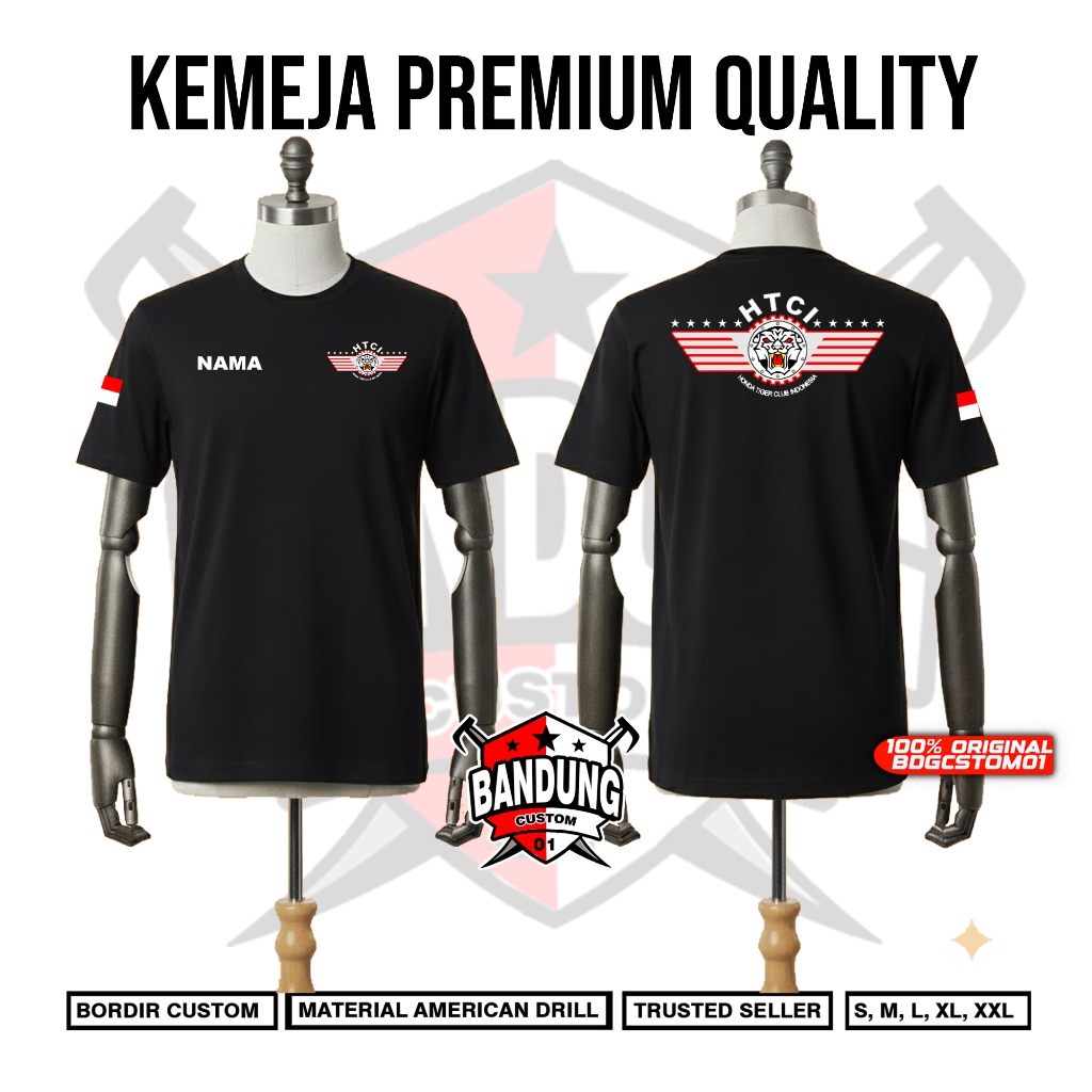 KAOS PENDEK HTCI/KAOS HTCI./TSHIRT HTCI/TSHIRT PENDEK HTCI/KAOS HONDA TIGER CLUB INDONESIA