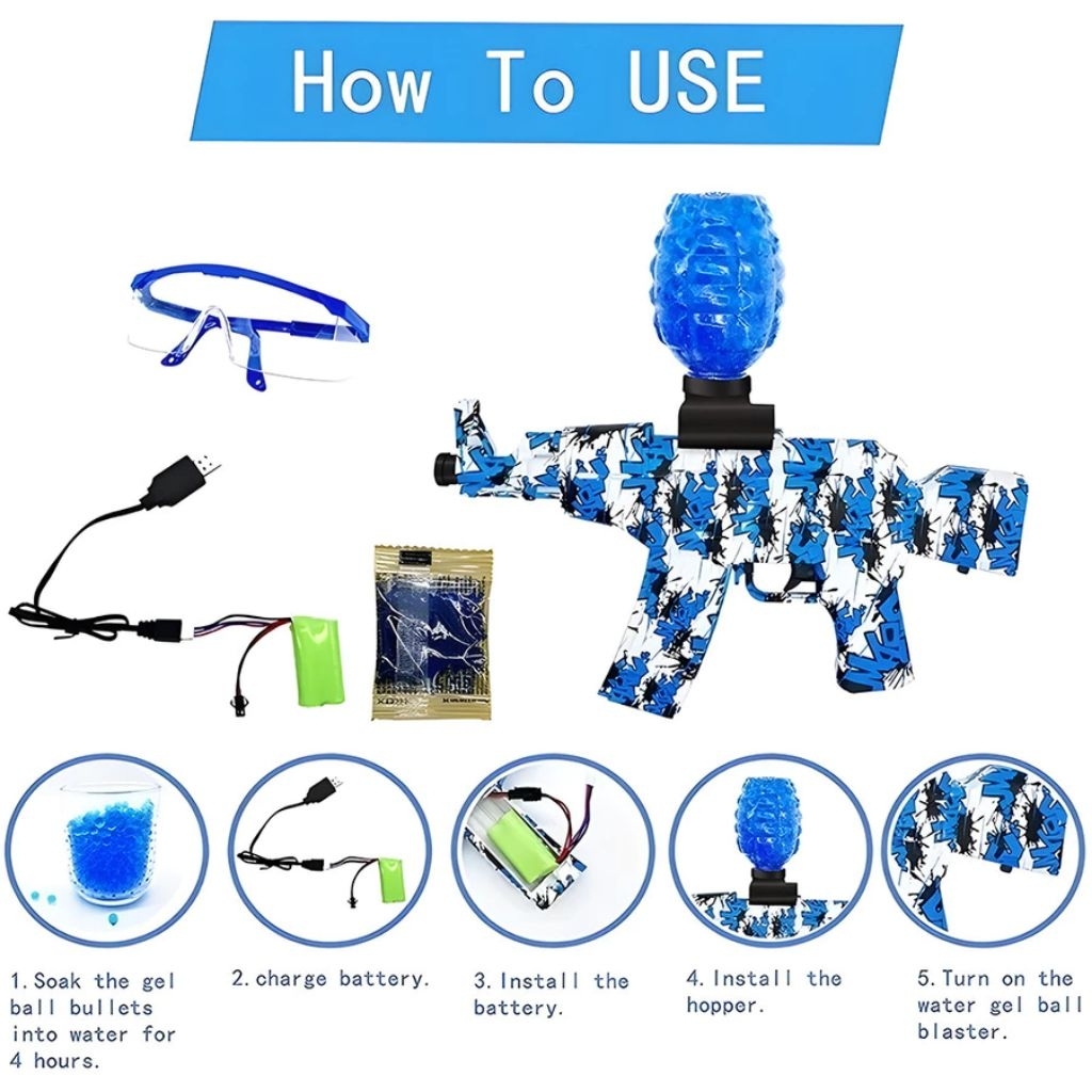 TERKOMPLIT sniper gun elektrik peluru gell m416 rosster shott terbaru
