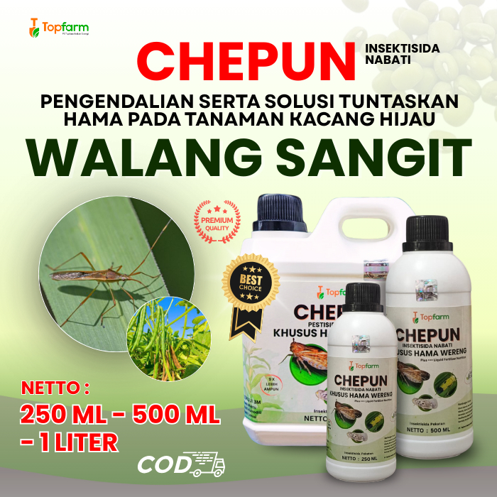 Insektisida Topfarm / Obat Walang Sangit Kacang Hijau / Obat Hama Walang Sangit Ampuh / Racun Pembas