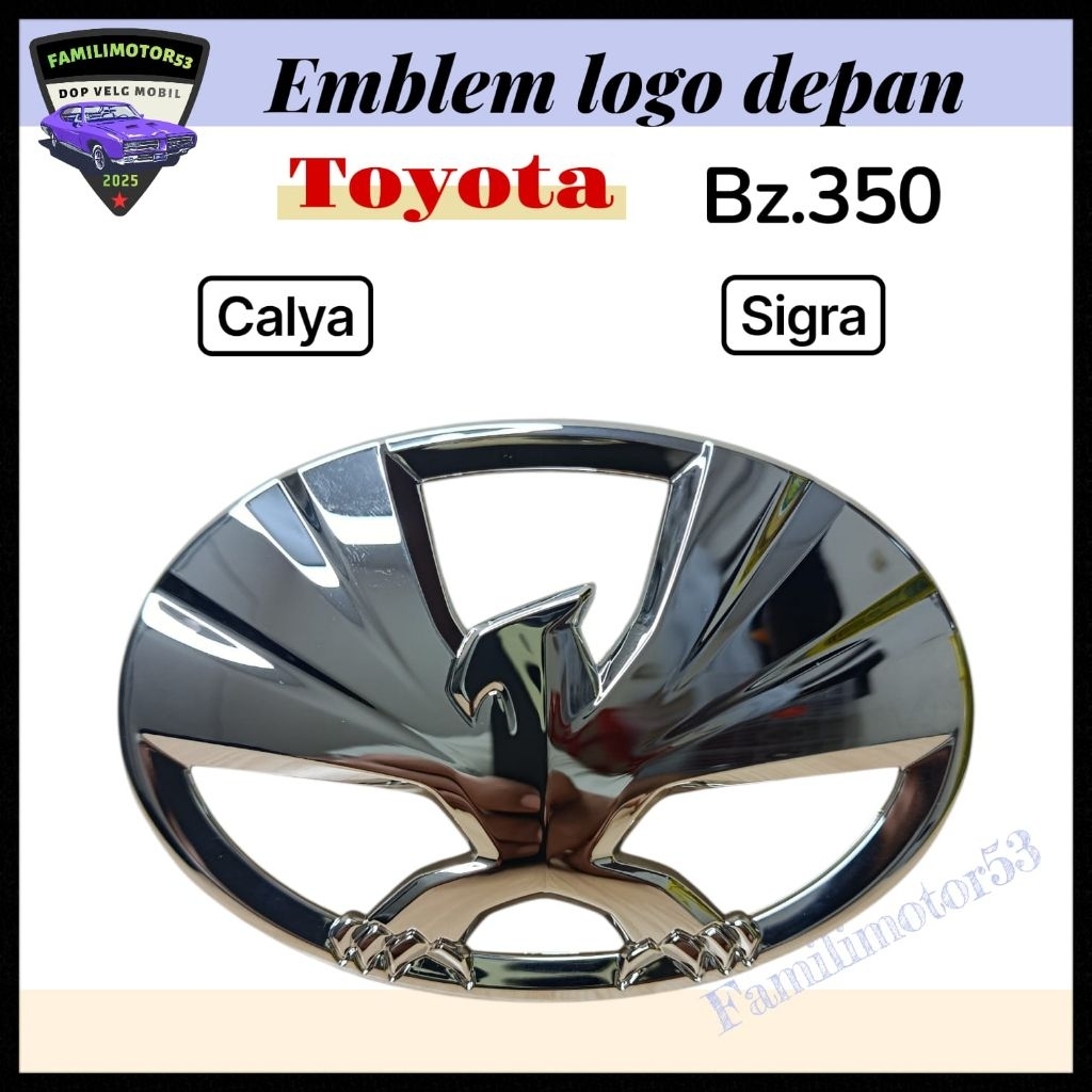 emblem depan toyota calya sigra logo burung seri Bz350