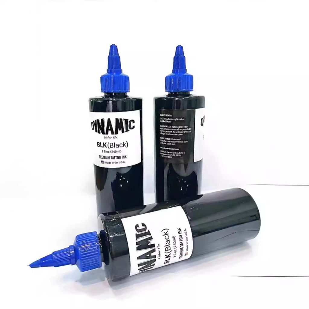 Tinta Tatto Dynamic TBK (Triple Black) 8oz (240 ml) , Tatto Original , Premium Tatto Ink