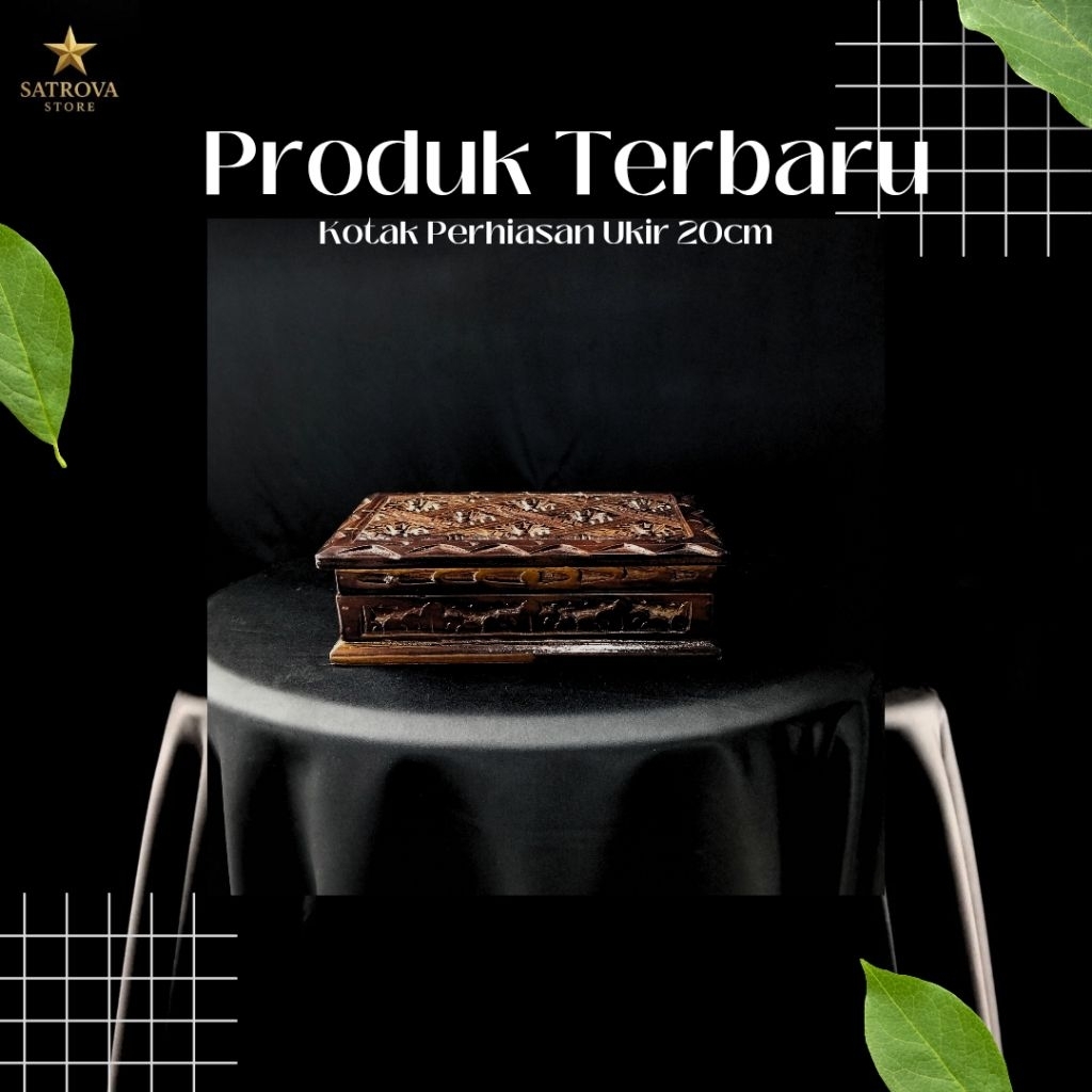 Kotak Perhiasan Ukir / Tempat Perhiasan Kayu Jati