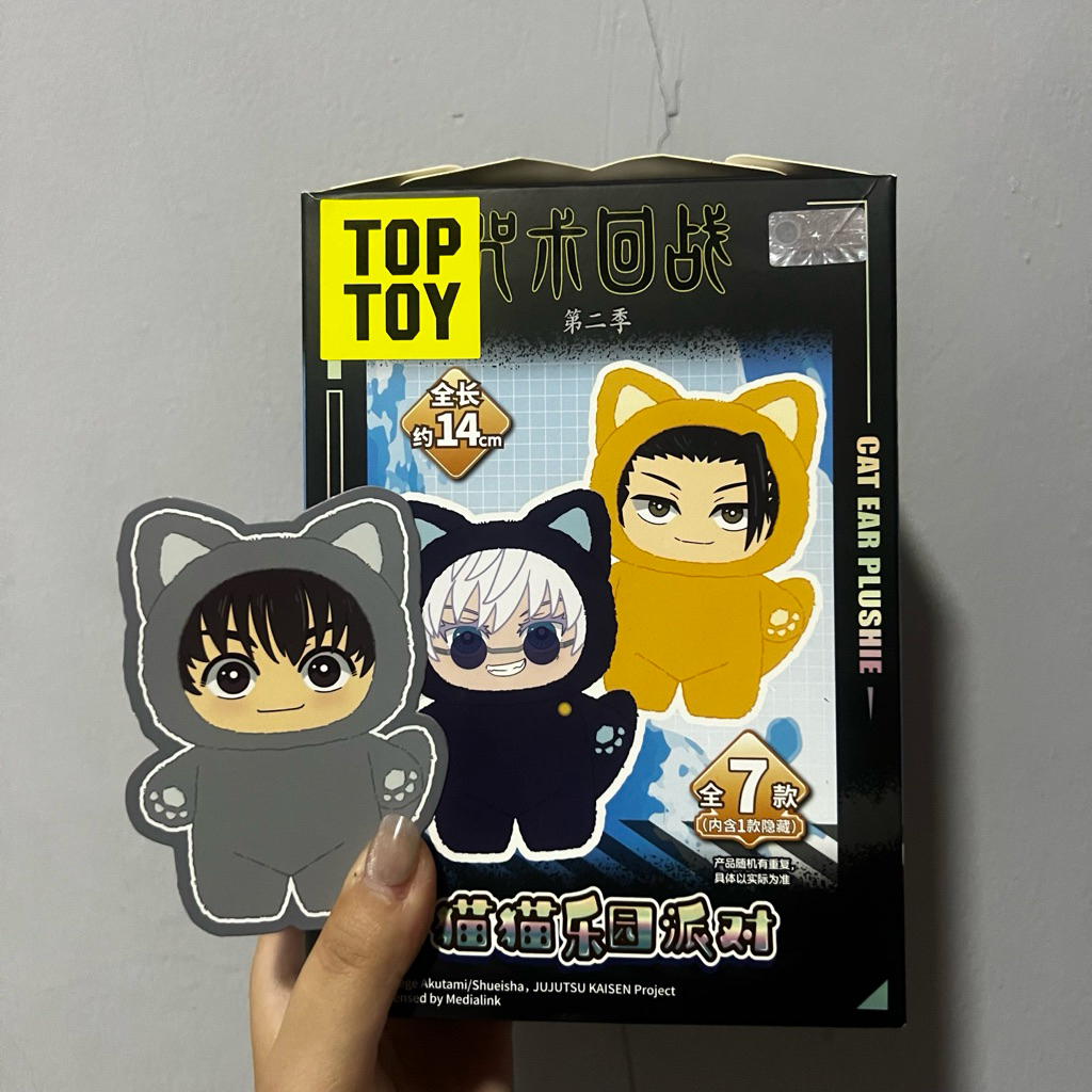 [READY BUNDLE] Toptoy Jujutsu Kaisen Cat Ear Plushie Gojo Geto Nanami Toji Haibara Shoko