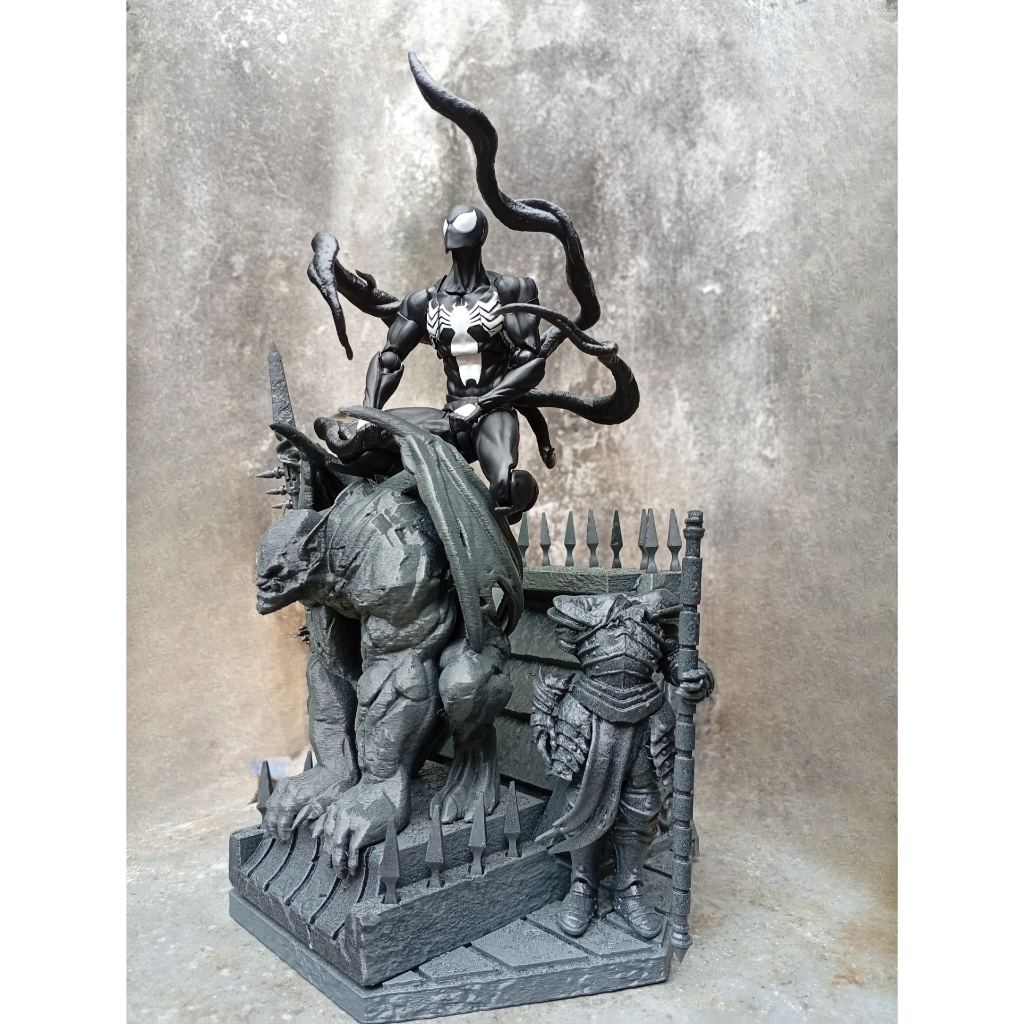 Gargoyle Diorama for 1/12 Scale Action Figure SHF Mafex Marvel Legends Mess Toys Revoltech CT Batman