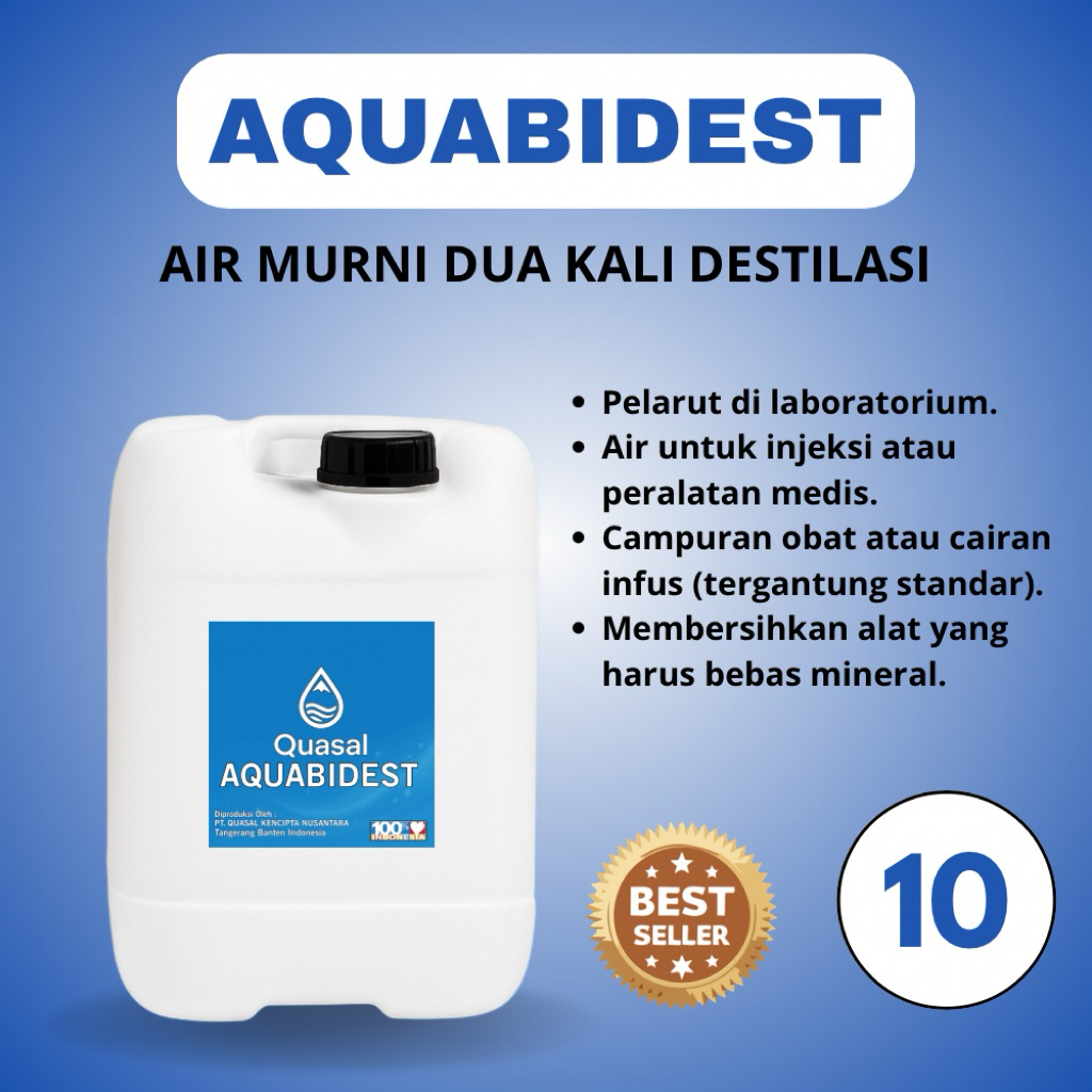 Aquabidest / Aquabidestilata / Aquabidest 10 Liter