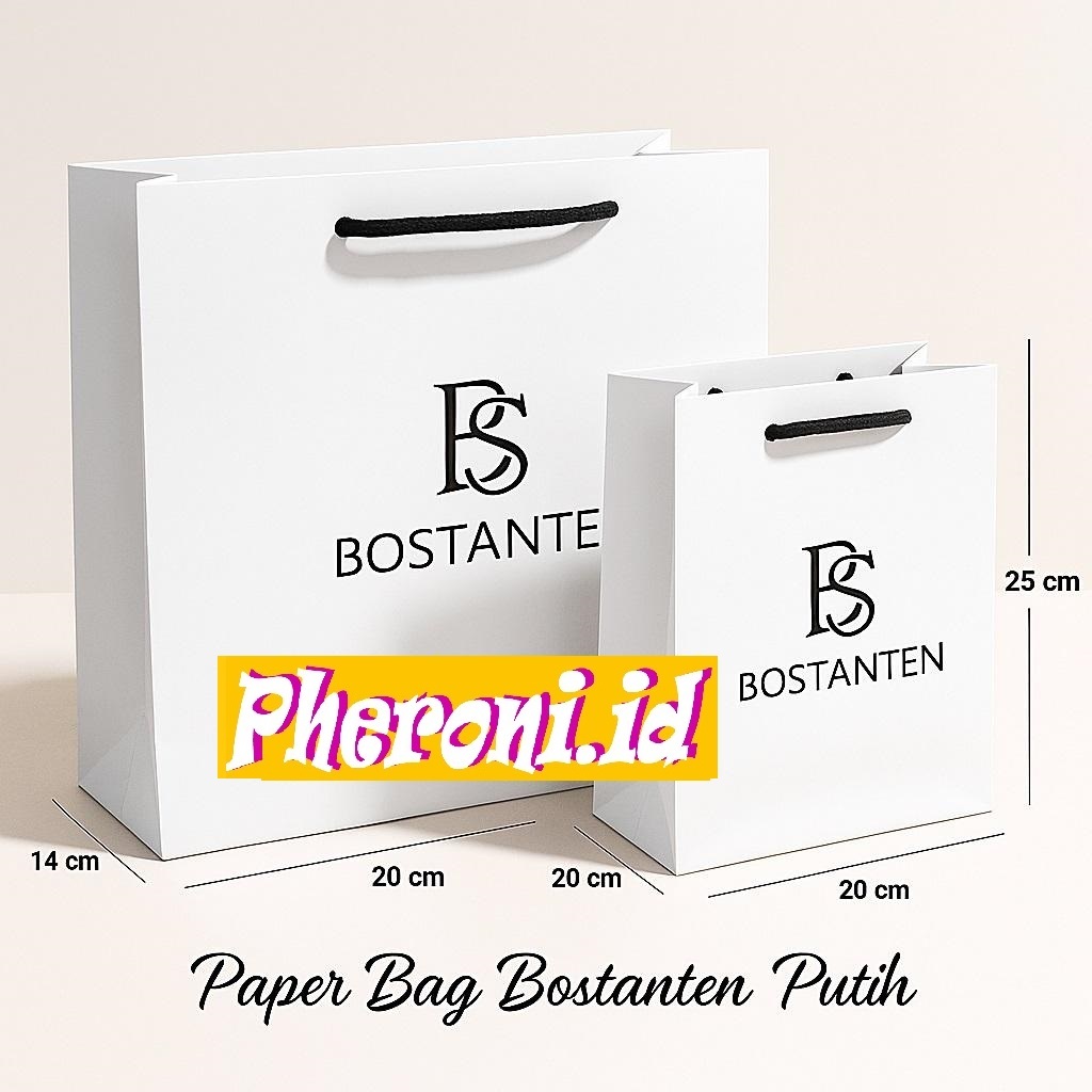 Paper bag Bostanten premium putih tas kado untuk hadiah