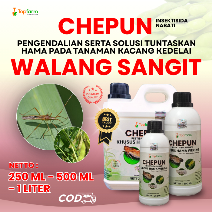 Insektisida Topfarm / Obat Hama Kedelai Walang Sangit / Obat Hama Walang Sangit Ampuh / Racun Pembas