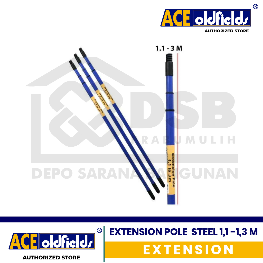 ACE OLDFIELDS EXTENSION POLE STEEL 1,1 - 3 M